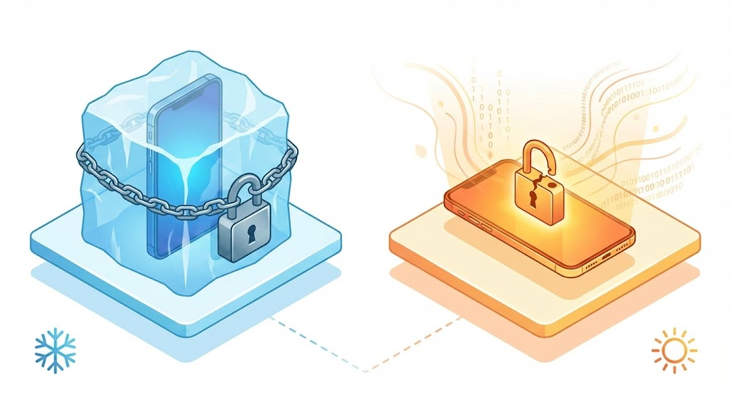 «Холодный/Замороженный» телефон против «Теплого/Открытого»