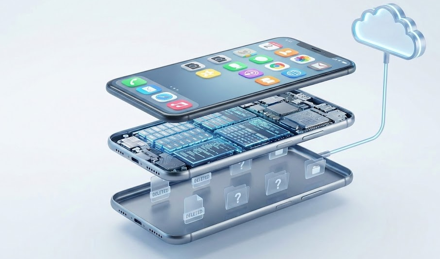 видимые иконки на экране — это вершина айсберга, а главные данные (удаленные, базы, кэш) скрыты «под водой»